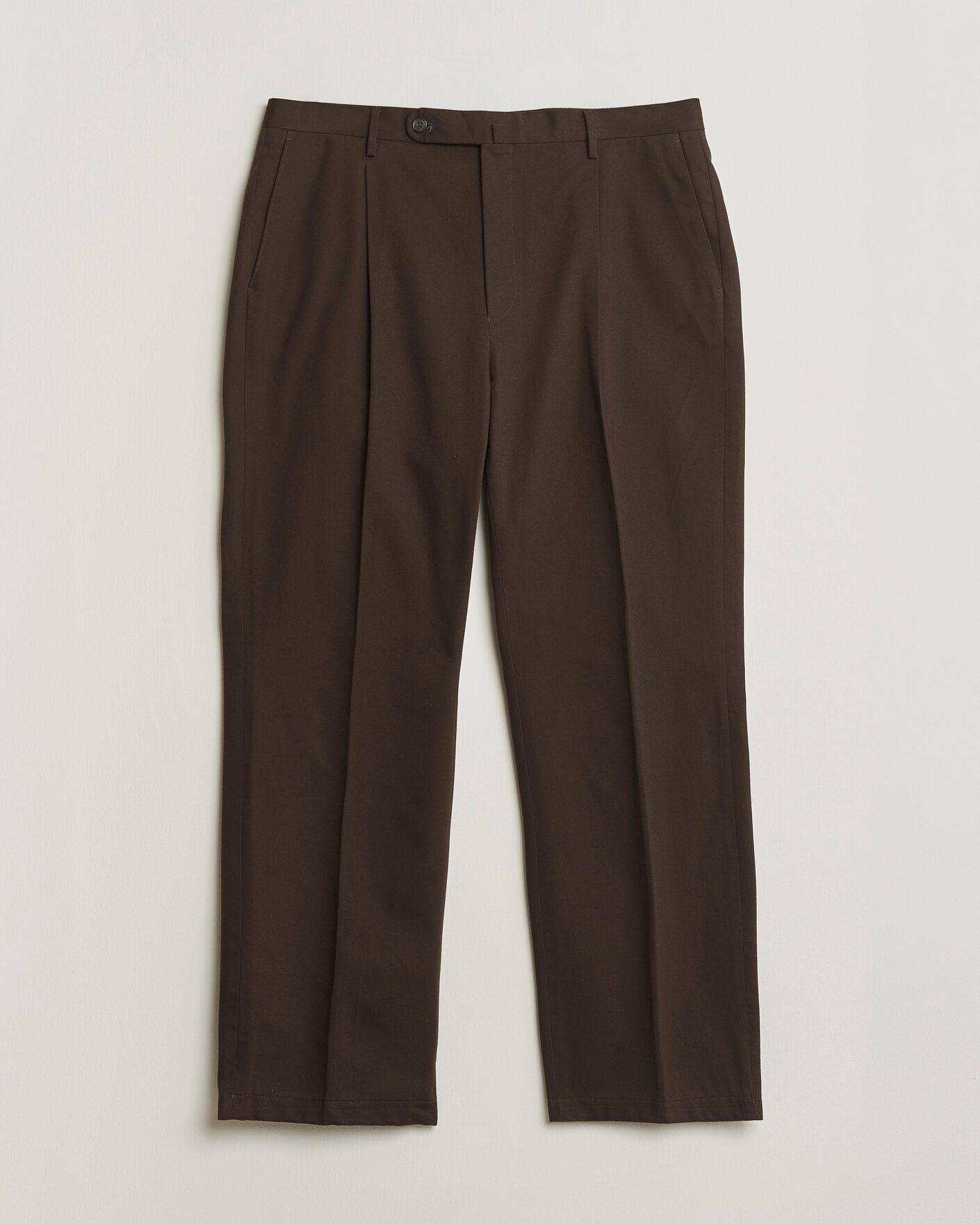 Herre | Pre-owned Bukser | Pre-owned | Rubato High Waist Cotton Chino Brown 52