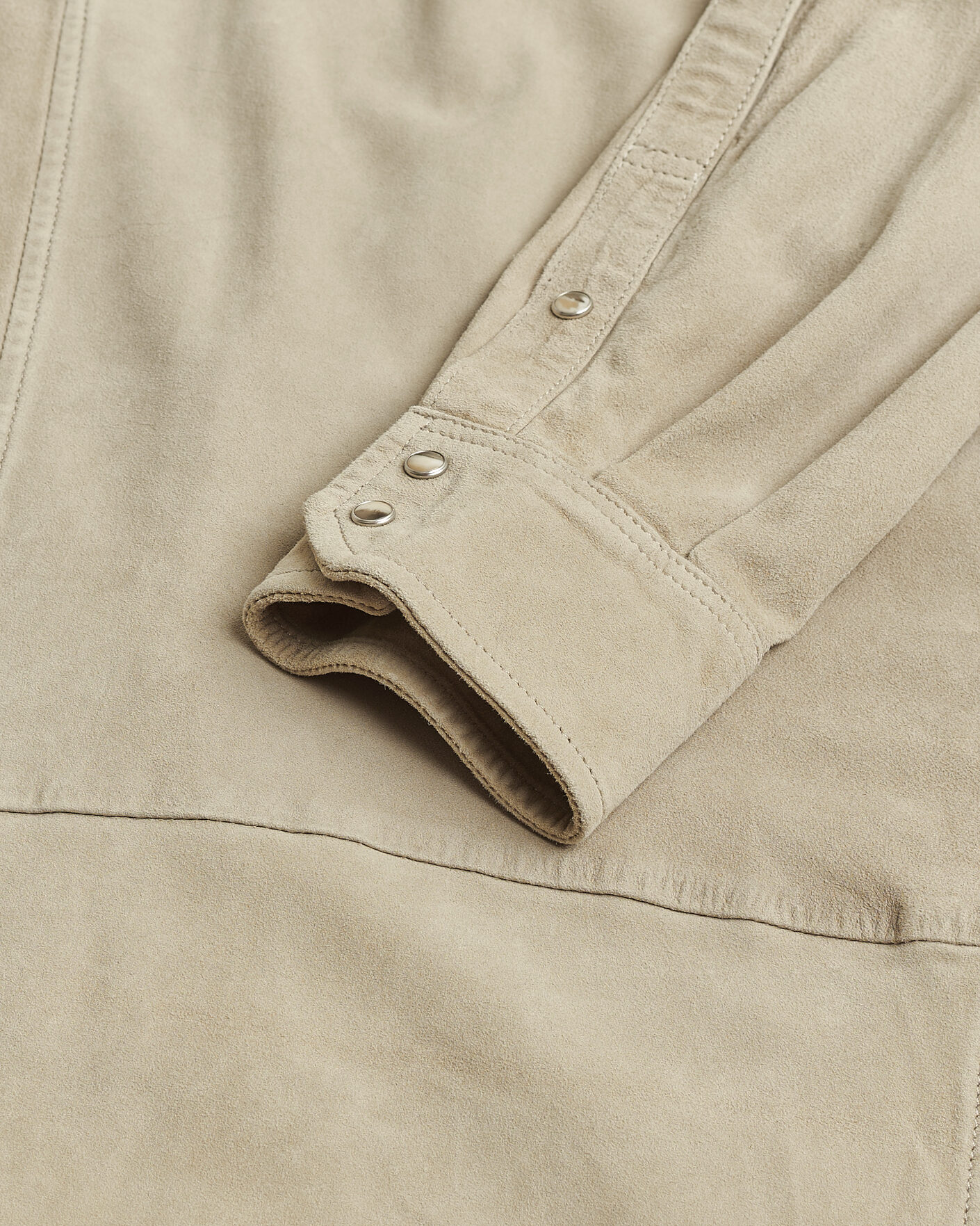 Herre | Pre-owned Skjorter | Pre-owned | L.B.M. 1911 Suede Pocket Overshirt Beige 52