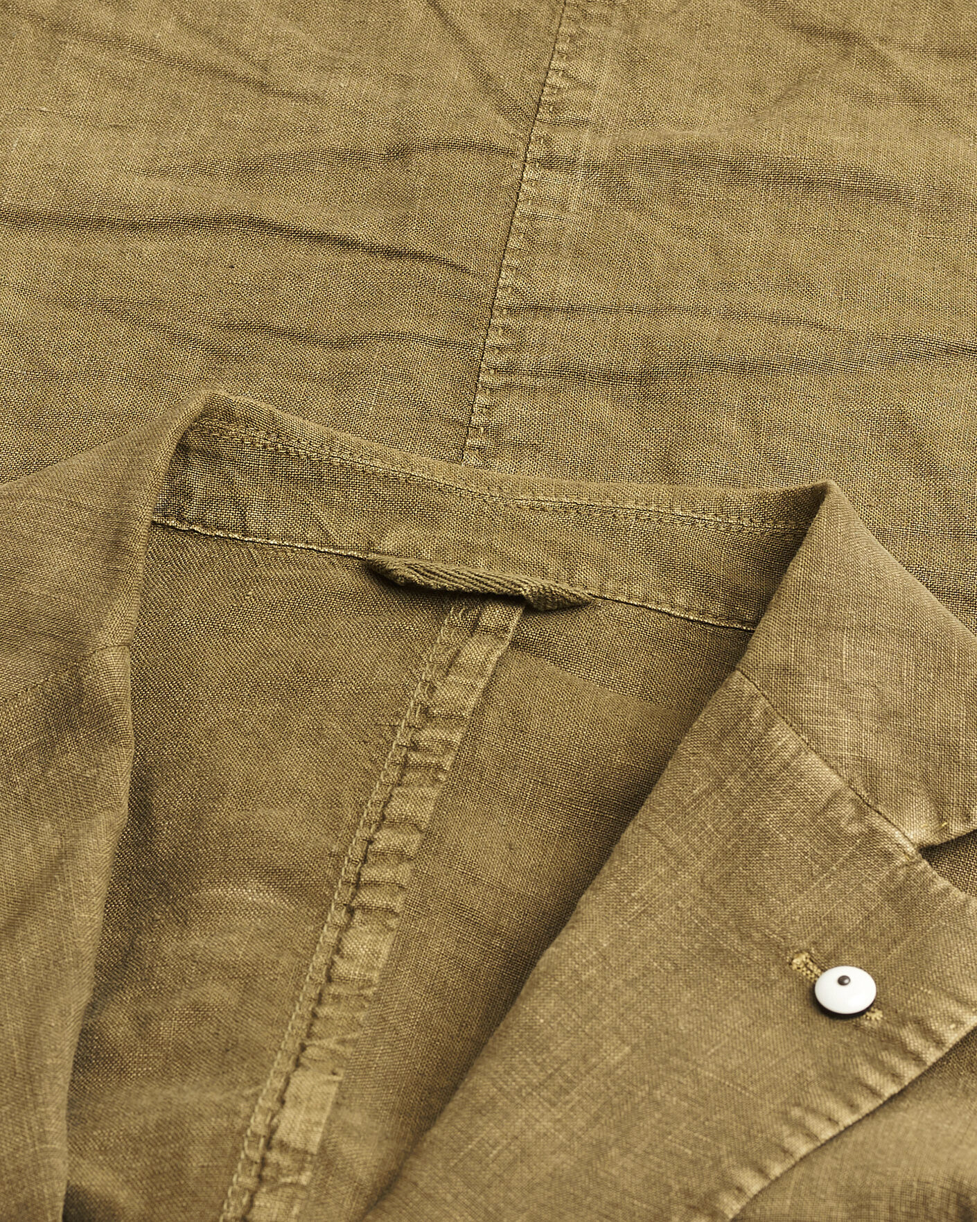 Herre | Pre-owned Dressjakker | Pre-owned | L.B.M. 1911 Jack Regular Fit Linen Blazer Olive 46