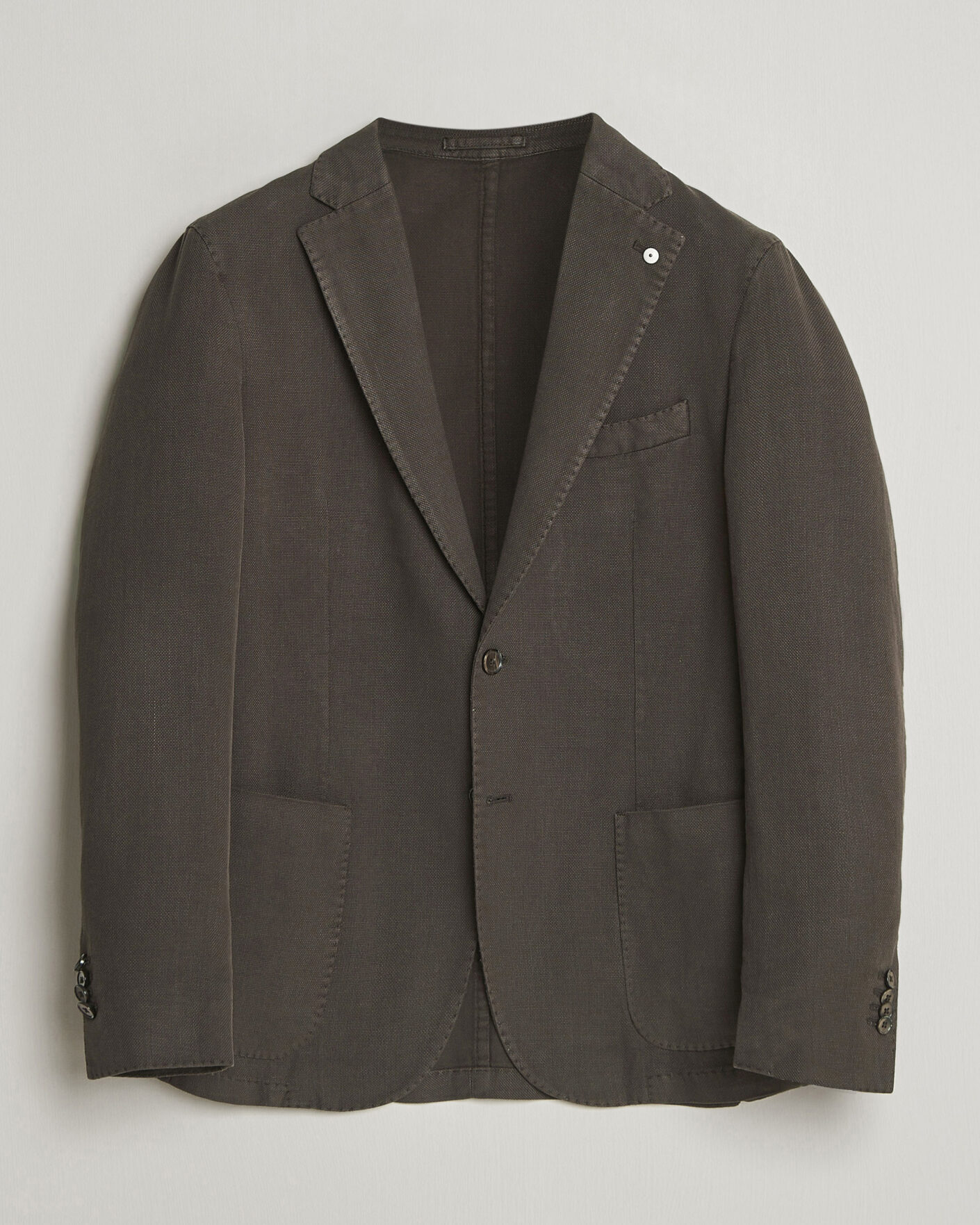 Herre | L.B.M. 1911 Jack Regular Fit Structured Cotton Blazer Brown 50 | Pre-owned | L.B.M. 1911 Jack Regular Fit Structured Cotton Blazer Brown 50