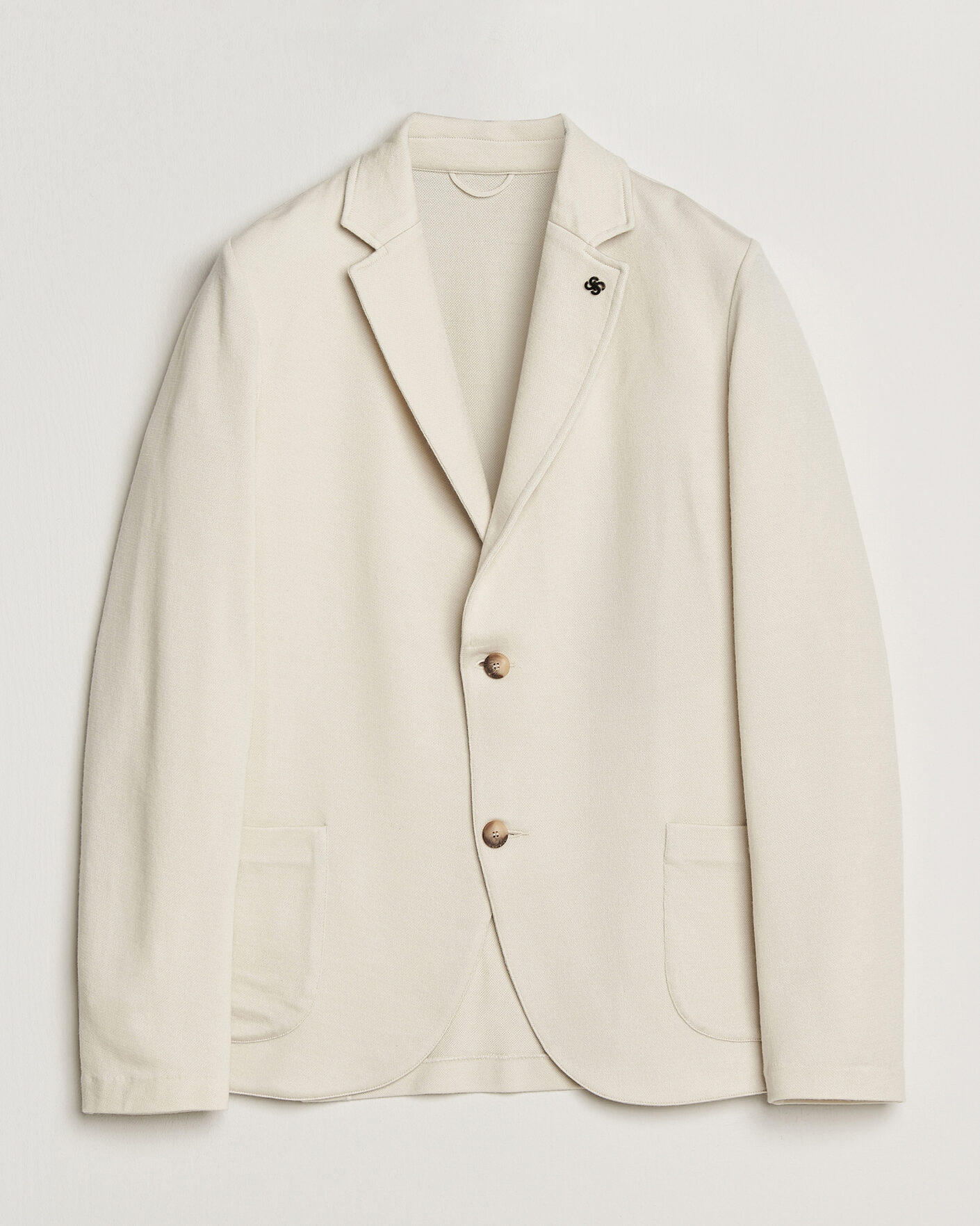 Herre | Pre-owned Dressjakker | Pre-owned | Gran Sasso Wool Knitted Blazer Cream 50