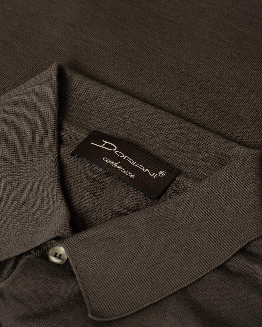 Herre | Pikéer | Pre-owned | Doriani Cashmere Cotton Knitted Polo Brown